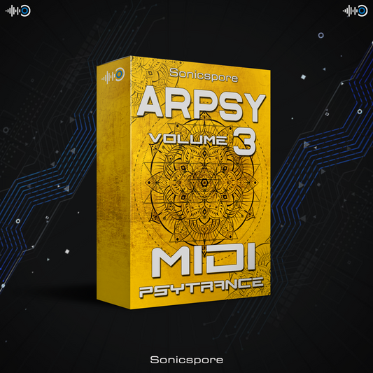 Sonicspore Arpsy 3 Psytrance Arpeggios loops MIDI