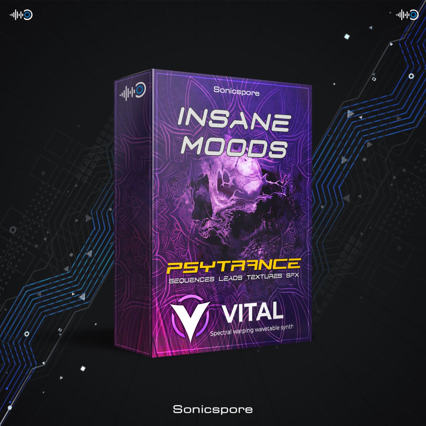 Psytrance Vital vst Preset Soundbank Sonicspore Insane Moods