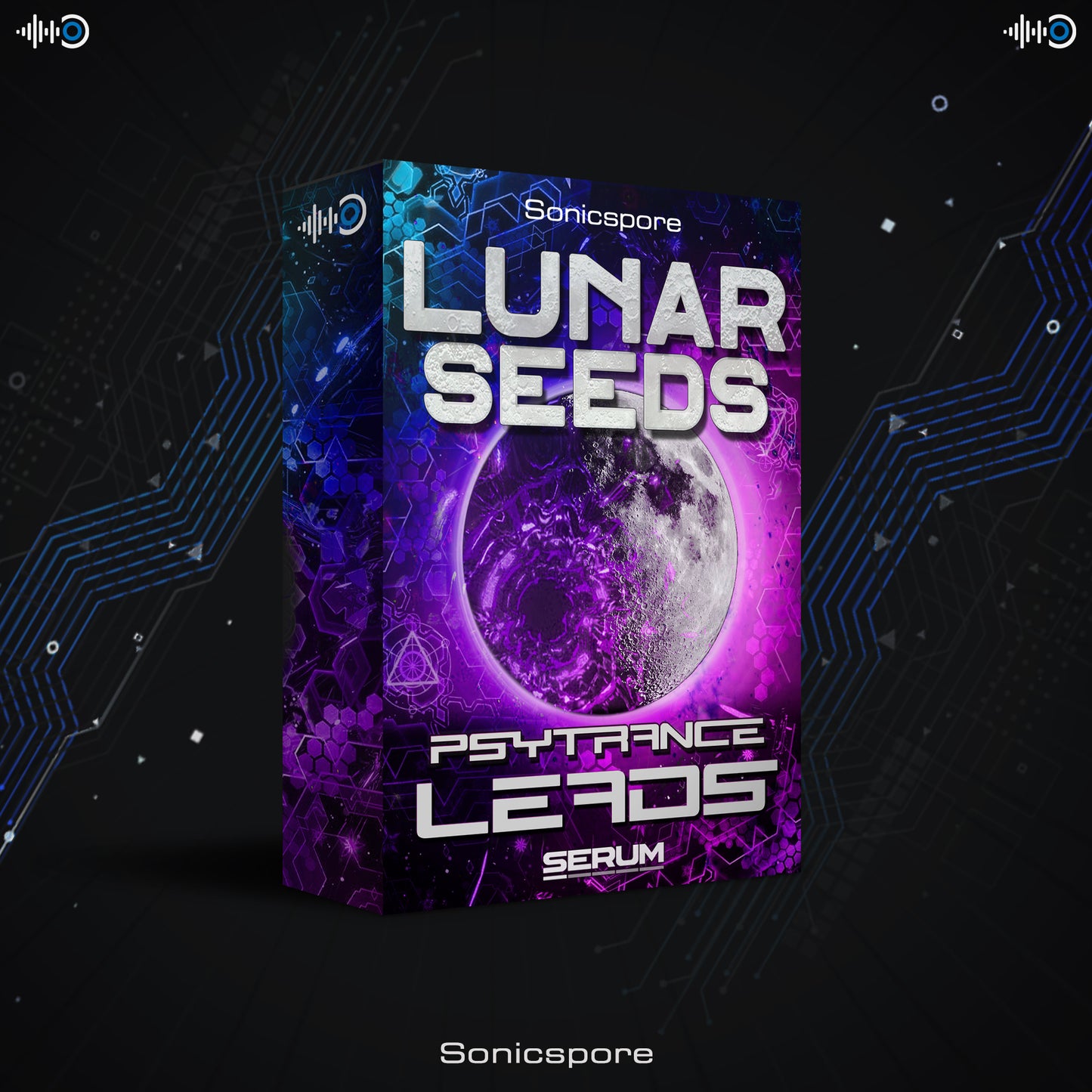 Psytrance Lead Preset soundbank Sonicspore Lunar Seeds royalty free