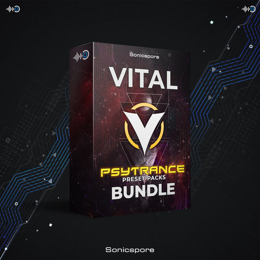 Psytrance Vital Synth Bundle Pack – 500+ premium presets for Vital VST, including psytrance basses, psytrance leads, dark atmospheres, and psychedelic SFX. The ultimate soundbank for psytrance  production.