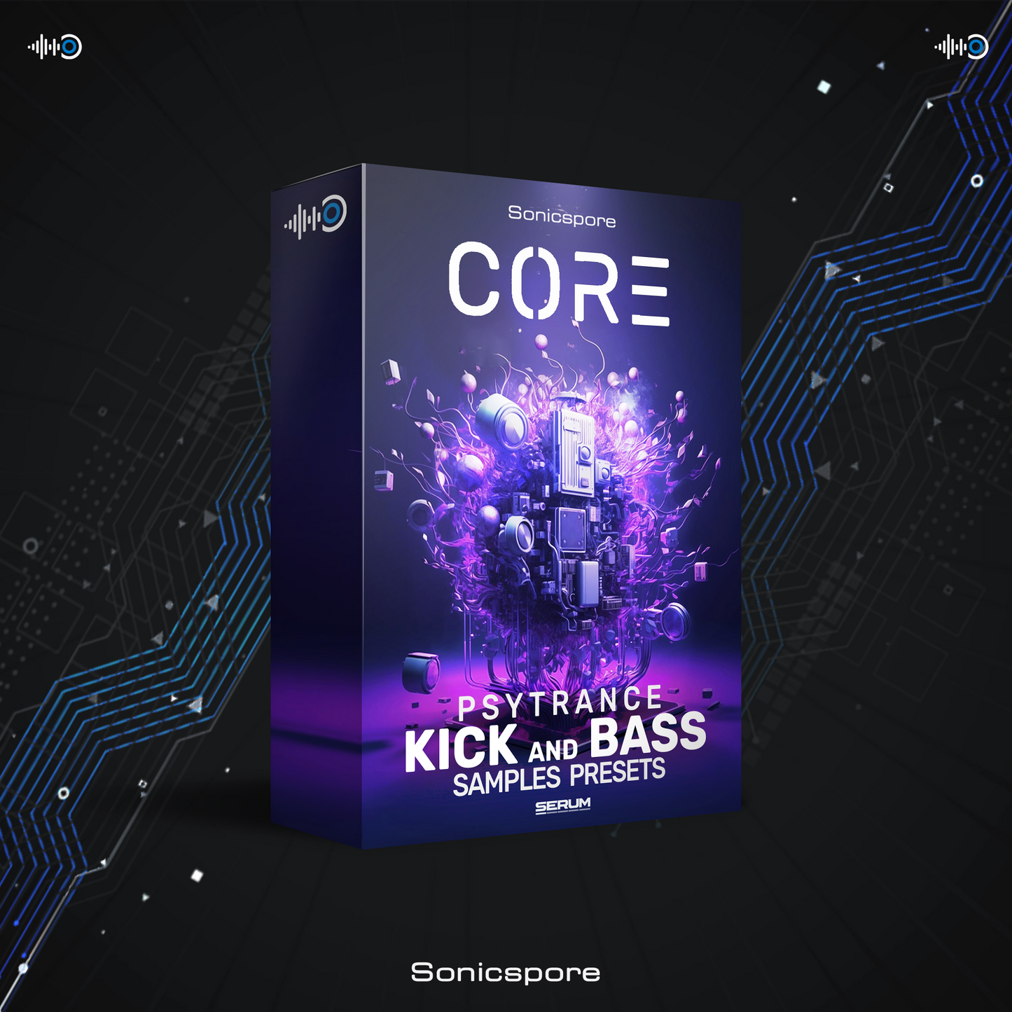 Sonicspore  - CORE - Psytrance Kick & Bass (Serum/Samples)