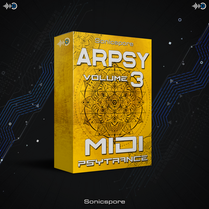 Sonicspore - ARPSY 3 - Psytrance  Arpeggios (MIDI)