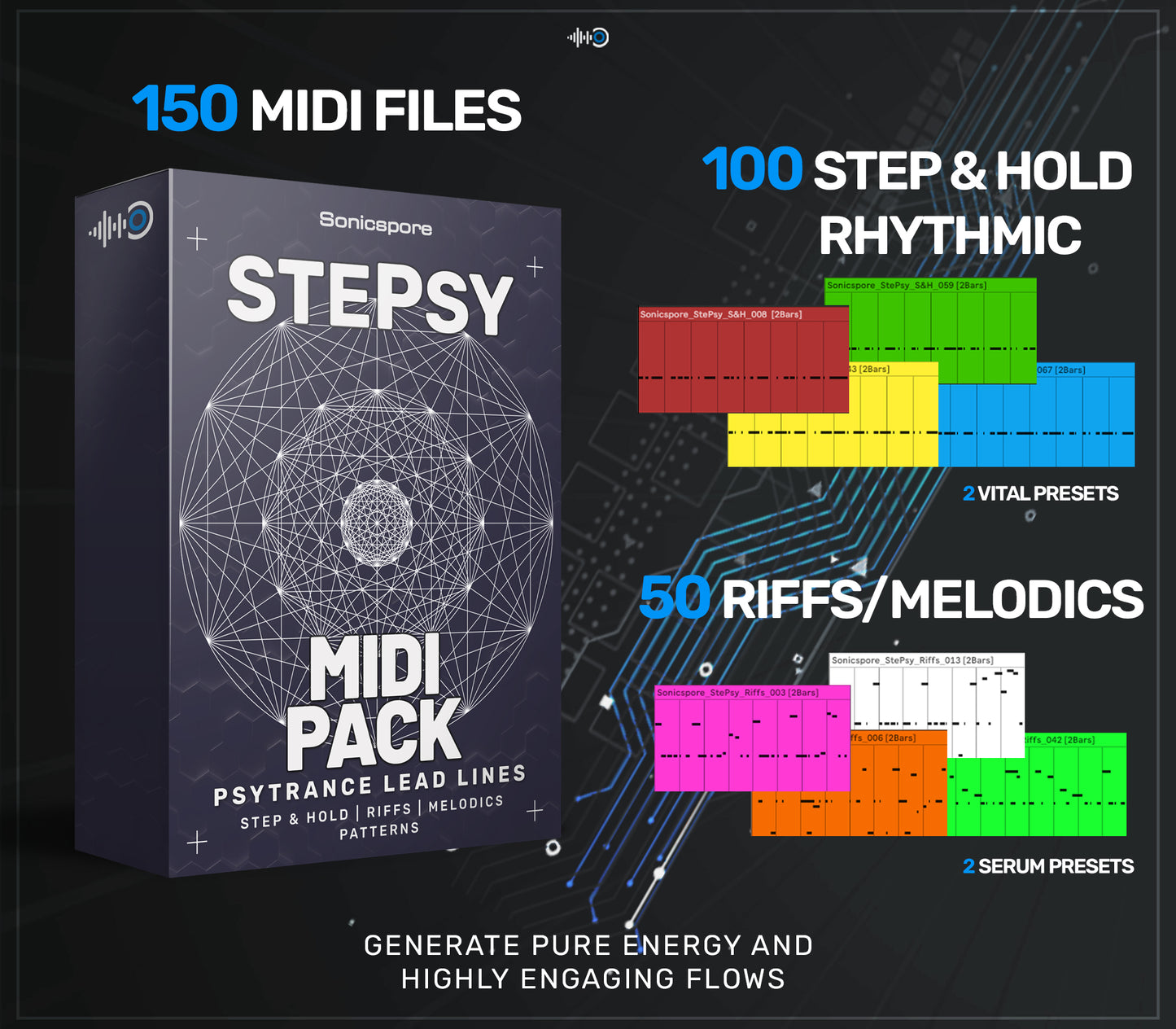 150 Professional Psytrance Lead MIDI Pattern