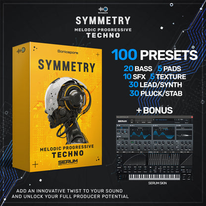 100 Melodic and Progressive Techno Presets for Serum