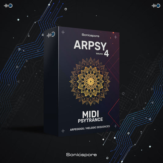 Sonicspore Arpsy 4 Psytrance Arpeggios Bundle with MIDI and Serum Presets