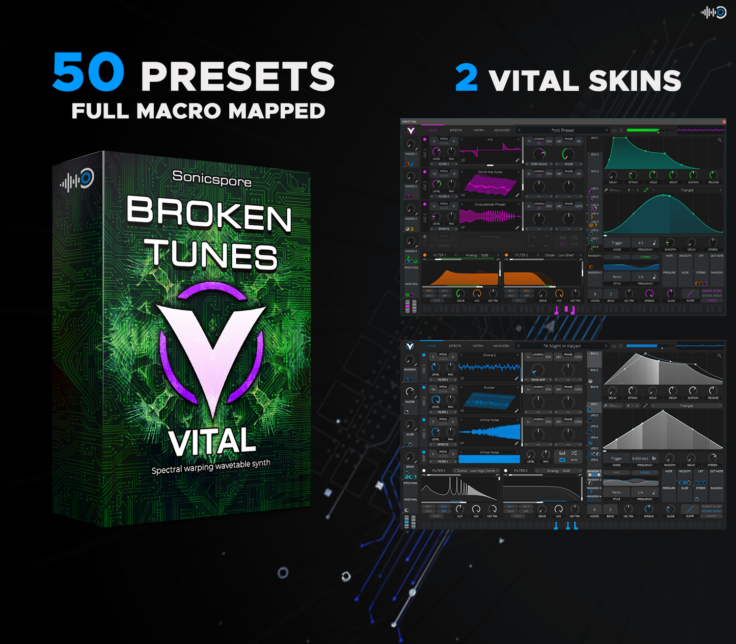 50 Glitch Sound Design Presets for Vital