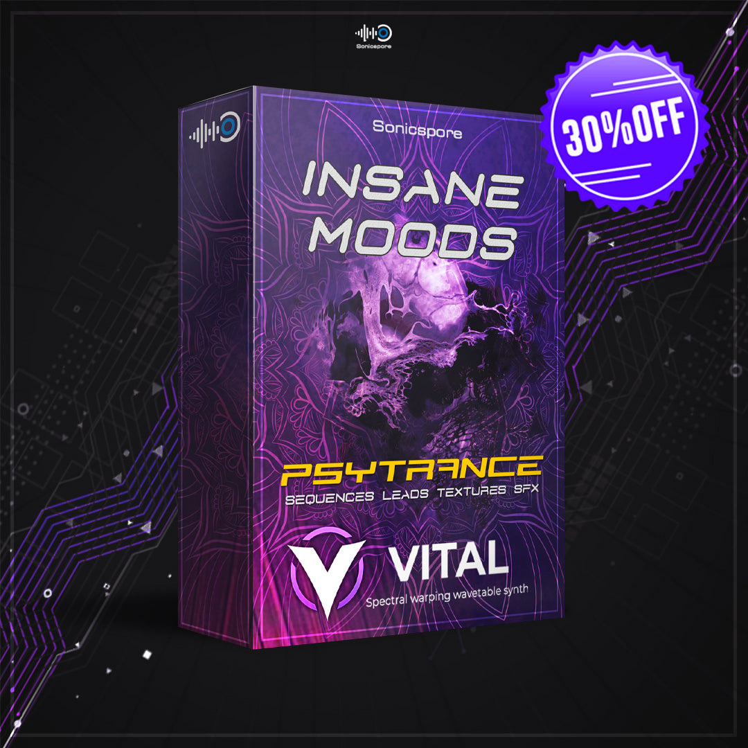 Psytrance Vital vst Preset Soundbank Sonicspore Insane Moods