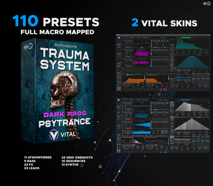 100 Dark Psytrance Presets List for Vital Synth