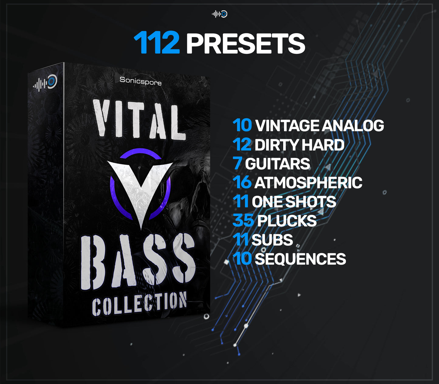 Electronic Bass Sound Library Preset List for Vital